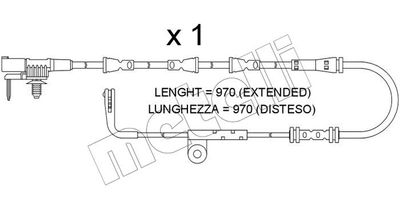 Сигнализатор, износ тормозных колодок METELLI SU.388 для LAND ROVER DEFENDER