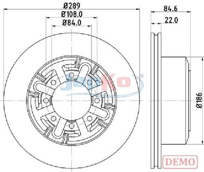 спирачен диск JAPKO 610222C
