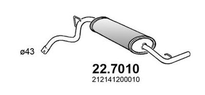 ASSO 22.7010 Глушитель выхлопных газов  для LADA NIVA (Лада Нива)