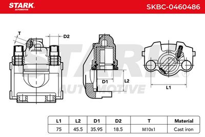 спирачен апарат STARK SKBC-0460486