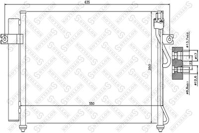 STELLOX 10-45028-SX Конденсатор, кондиционер для MINI