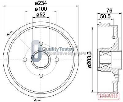 Brzdový buben JAPANPARTS TA0409JM