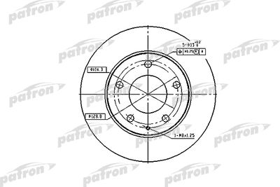Тормозной диск PATRON PBD2704 для FORD USA PROBE
