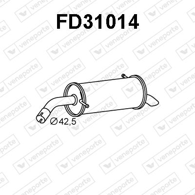 Глушитель выхлопных газов конечный VENEPORTE FD31014 для FORD TOURNEO