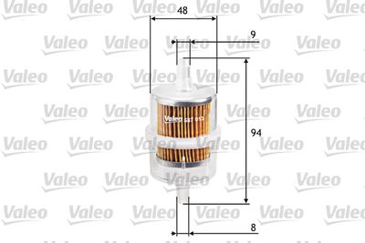 Топливный фильтр VALEO 587013 для FIAT 128