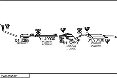 SISTEM DE ESAPAMENT MTS VW0095229A001718