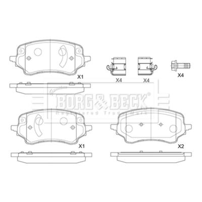 BORG & BECK BBP2885 Тормозные колодки и сигнализаторы  для FORD  (Форд Пума)