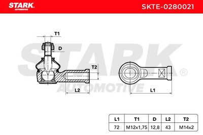накрайник на напречна кормилна щанга STARK SKTE-0280021