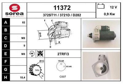 Стартер EAI 11372 для TALBOT SIMCA