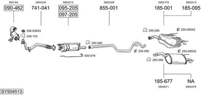 SISTEM DE ESAPAMENT BOSAL SYS04513