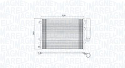 Конденсатор, кондиционер MAGNETI MARELLI 350203893000 для RENAULT LOGAN