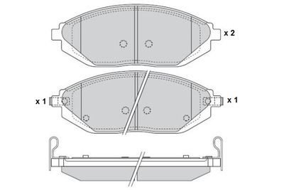 Комплект тормозных колодок, дисковый тормоз E.T.F. 12-1513 для CHEVROLET SPARK