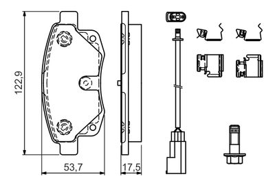 Brake Pad Set, disc brake 0 986 494 614