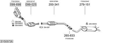 Układ wydechowy BOSAL SYS05726