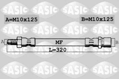 Тормозной шланг SASIC SBH6284 для FIAT 127