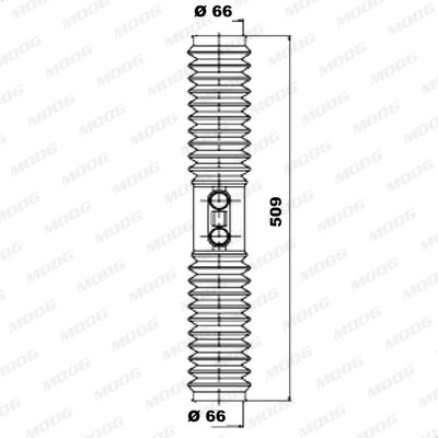 MOOG K150064 Пыльник рулевой рейки  для DAEWOO ESPERO (Деу Есперо)