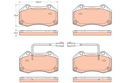 Комплект тормозных колодок, дисковый тормоз TRW GDB2049 для ALFA ROMEO 4C