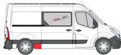 Fender reparatieset Achter Rechts (voor het wiel, hoogte 29cm, laag  middelgroot model) past: NISSAN NV400  OPEL MOVANO B  RENAULT MASTER III 02.10-