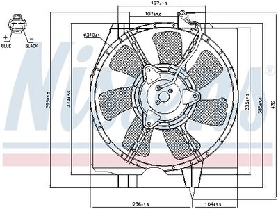NISSENS 85275 Вентилятор системы охлаждения двигателя  для MAZDA PREMACY (Мазда Премак)