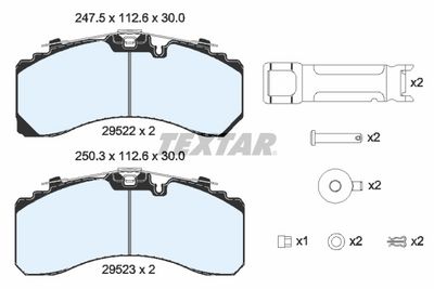 Remblokken set Achter/Voor KNORR SYD7 past: DAF XB, XBC, XD, XDC, XF II, XFC, XG, XG+ EX-D1-PX-7227 06.21-
