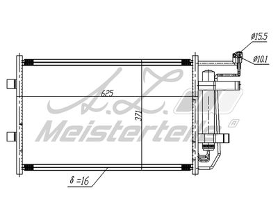 кондензатор, климатизация A.Z. Meisterteile AZMT-45-030-1623