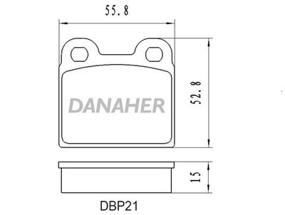 Комплект тормозных колодок, дисковый тормоз DANAHER DBP21 для VOLVO 66