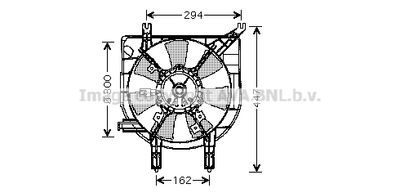 Вентилятор, охлаждение двигателя AVA QUALITY COOLING MZ7531 для MAZDA DEMIO