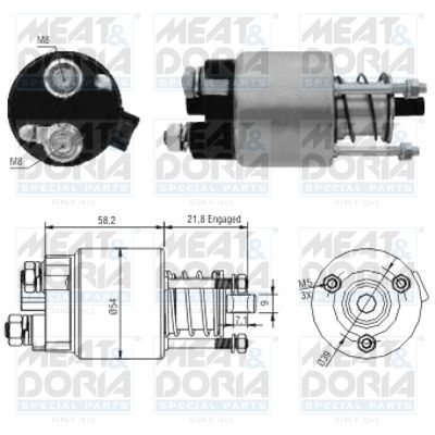 Solenoid, startmotor MEAT & DORIA 46102