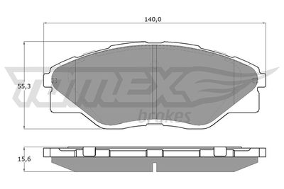 TOMEX Brakes TX 19-72 Тормозные колодки и сигнализаторы для TOYOTA HILUX VII Пикап (_N1_, _N2_, _N3_) 2.5 D-4D (KUN15_)