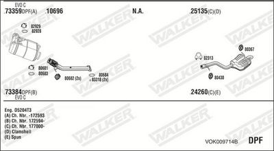 Изпускателна система WALKER VOK009714B