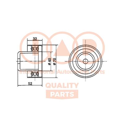 IAP QUALITY PARTS 127-21052 Натяжной ролик ремня ГРМ  для KIA CARNIVAL II (GQ) 2.5 V6