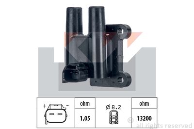 KW 470 584 Катушка зажигания  для HYUNDAI GETZ (Хендай Гетз)