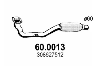 ASSO 60.0013 Каталізатор  для VOLVO S40 (Вольво С40)