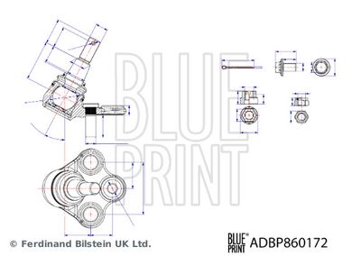 BLUE PRINT ADBP860172 Шаровая опора для TOYOTA RAV 4 V (_A5_, _H5_) 2.0 VVTi (MXAA52) BLUE PRINT ADBP860172 Шаровая опора для TOYOTA RAV 4 V (_A5_, _H5_) 2.0 VVTi (MXAA52)
