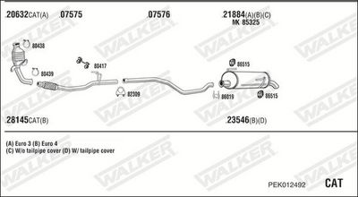 ABGASANLAGE WALKER PEK012492