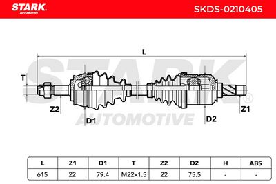 полуоска STARK SKDS-0210405