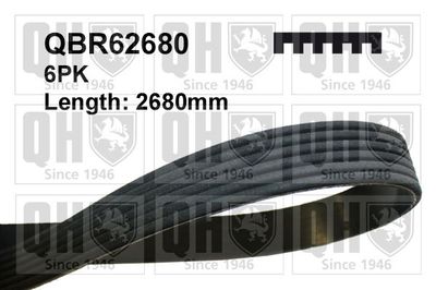 Поликлиновой ремень QUINTON HAZELL QBR62680 для AUDI A8