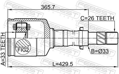 Joint Kit, drive shaft 2411-DUSTMTRH