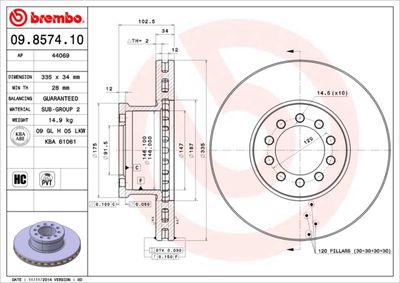 Brake Disc 09.8574.10