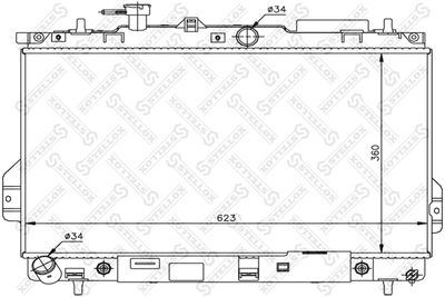 Радиатор, охлаждение двигателя STELLOX 10-25307-SX для HYUNDAI MATRIX