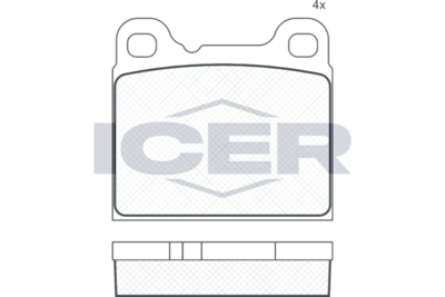 ICER 180890 Тормозные колодки и сигнализаторы  для VOLVO S90 (Вольво С90)