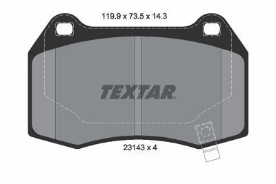 Комплект тормозных колодок, дисковый тормоз TEXTAR 2314301 для CADILLAC STS
