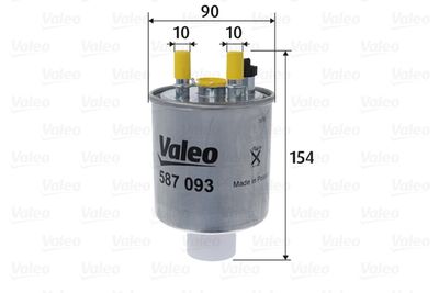 VALEO 587093 Топливный фильтр  для RENAULT LATITUDE (Рено Латитуде)