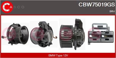 CASCO CBW75019GS Вентилятор салона  для BMW 4 (Бмв 4)