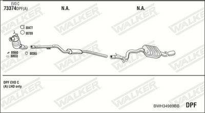 Изпускателна система WALKER BWH34989BB
