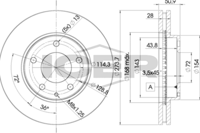 спирачен диск ICER 78BD2671-2