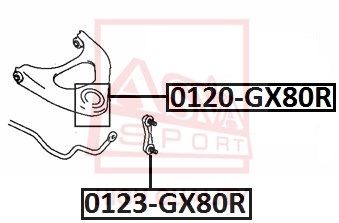 ASVA 0123-GX80R Стойка стабилизатора  для TOYOTA CHASER (Тойота Часер)