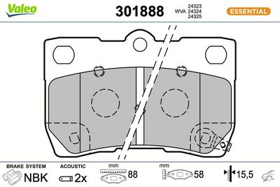 BREMSBELAGSATZ SCHEIBENBREMSE