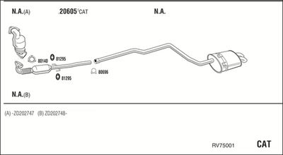 SISTEM DE ESAPAMENT WALKER RV75001