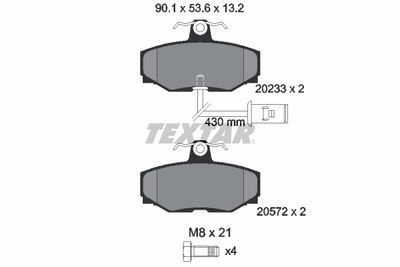 Комплект тормозных колодок, дисковый тормоз TEXTAR 2023301 для JAGUAR XJSC